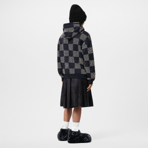 Louis Vuitton Cotton Hoodie With Pearl Damier Embroidery